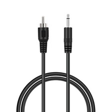 Bolvek 3ft RCA Male to 3.5mm 1/8 inch Monaural Mono Plug 3 feet, Black