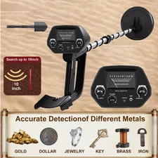 US Deep Ground Metal Detector For Adults Underwater Beach Yard Waterproof Seeker
