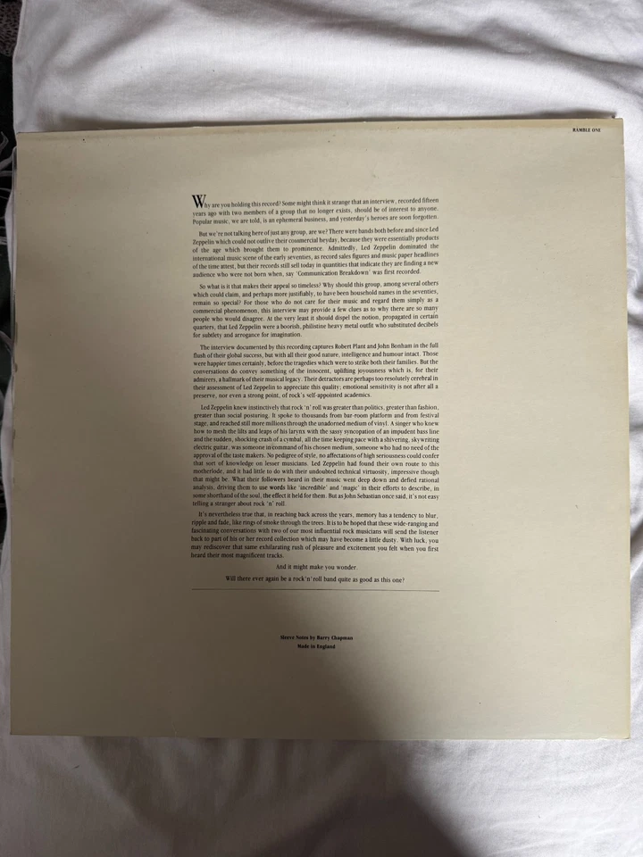 Led Zeppelin - 1972 Interview. Vinyl picture disc LP - Image 2 of 4