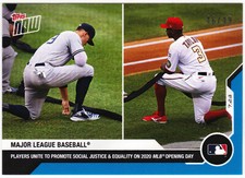2020 TOPPS NOW Players Unite for Social Justice #1 BLUE 46/49 Aaron Judge