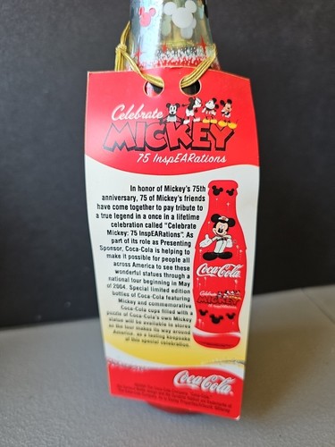 2004 Mickey Mouse 75th Anniversary Coke Bottle Limited Edition - Picture 2 of 4