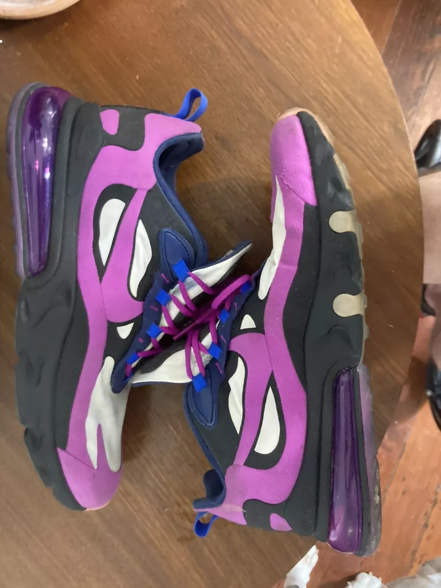Nike By You ID Air Max 270 React Purple Black White Men 10.5