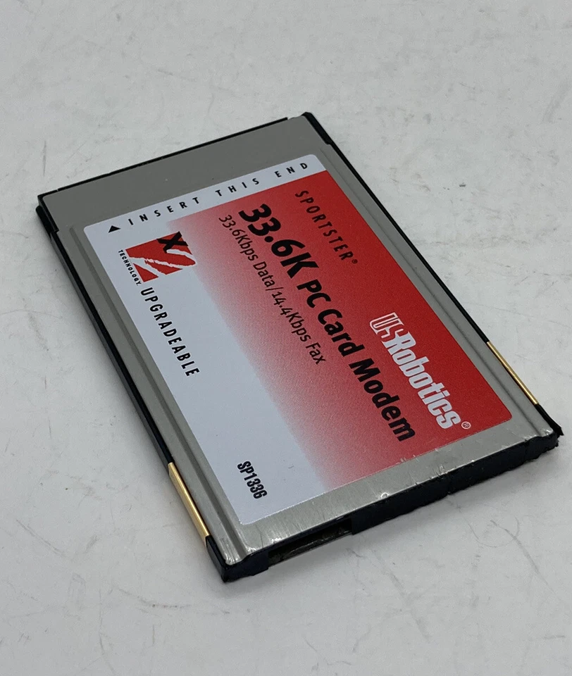 美国机器人 SP1336 运动员 33.6K PC 卡 33.6KBPS 数据/14.4KBPS FAX 7 — 第 4/4 张图片