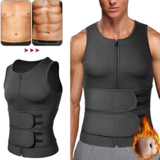 Men Gynecomastia Compression Tank Tops Slim Body Shaper Sweat Vest Sauna Suit US