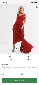 asos red satin dress