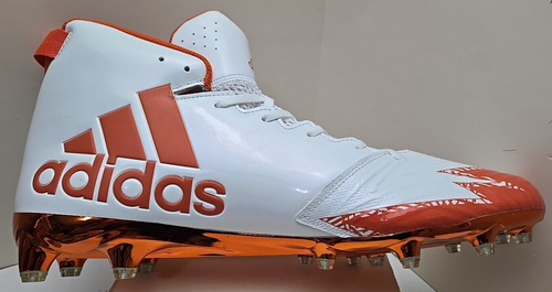 Adidas Men's Freak X Carbon Mid Football Cleats; White/Orange Size 16 - Picture 16 of 19