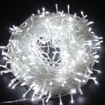 Weihnachten LED Schnur 400 Lichterkette Hauptstecker Außen Garten Xmas Wohndeko