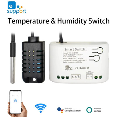 eWelink WiFi Smart Temperatur Schalter Sensor APP Steuerung fr Alexa Google APP