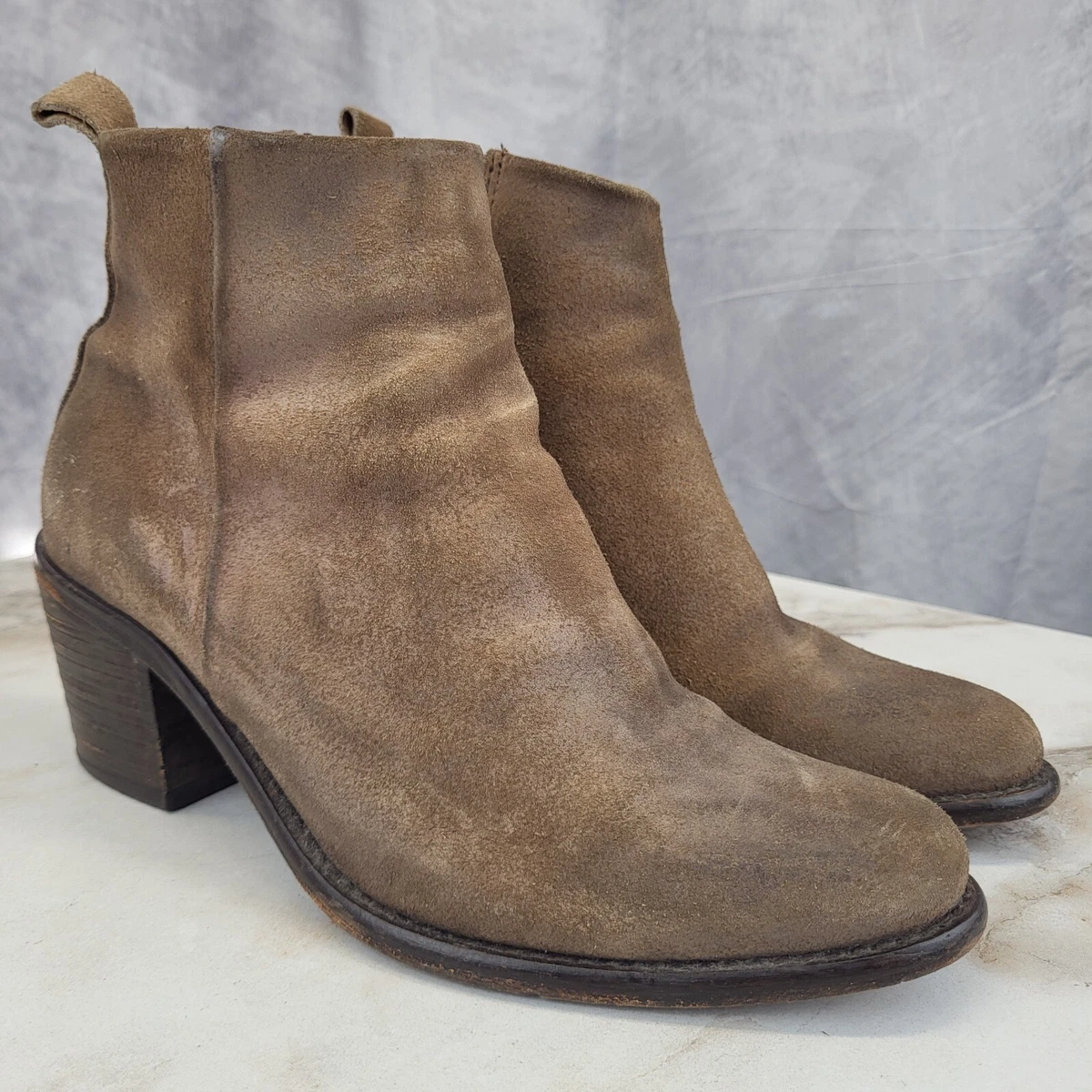 DIESEL SUEDE LEATHER Flat Ankle Boots Size 7.5 New without Tag Diesel Boot Natural Roughout Chromexcel main image 3