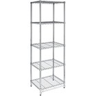 Honey-Can-Do Shf-01054 5-tier chrome shelving unit, 250 lbs