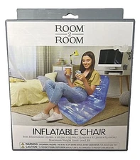 Inflatable Blow Up Chair Lounger Indoor Comfy Bubble Chair ~PINK, BLUE, CLEAR