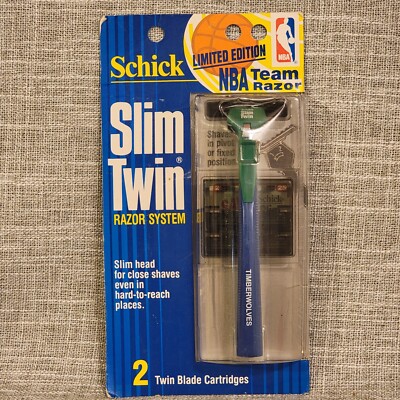 Schick Slim Twin Razor System New NBA Limited Edition Timberwolves 1989