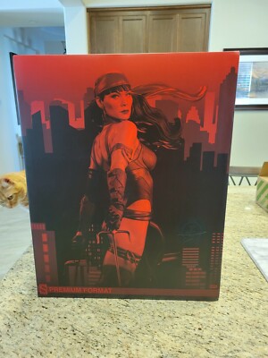 Elektra (Black Costume Variant) Premium Format Statue Sideshow Collectibles 