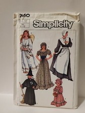 Simplicity 7650 Size 10-12 Uncut Factory Folded Costumes 1986