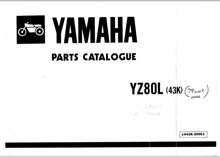 YAMAHA YZ80 YZ80L 1984 43K Parts Catalogue Parts Manual New | eBay