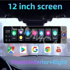 4G Dash Cam Android 13 Car Mirror DVR Camera GPS Navigation Recorder ADAS WIFI