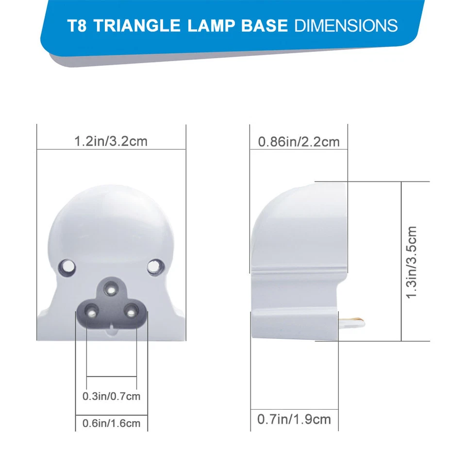 4~100PCS T8 4FT~8FT LED Shop Lights 6500K T8 4FT LED Tube Light Bulb Power Cable - Image 3 of 4