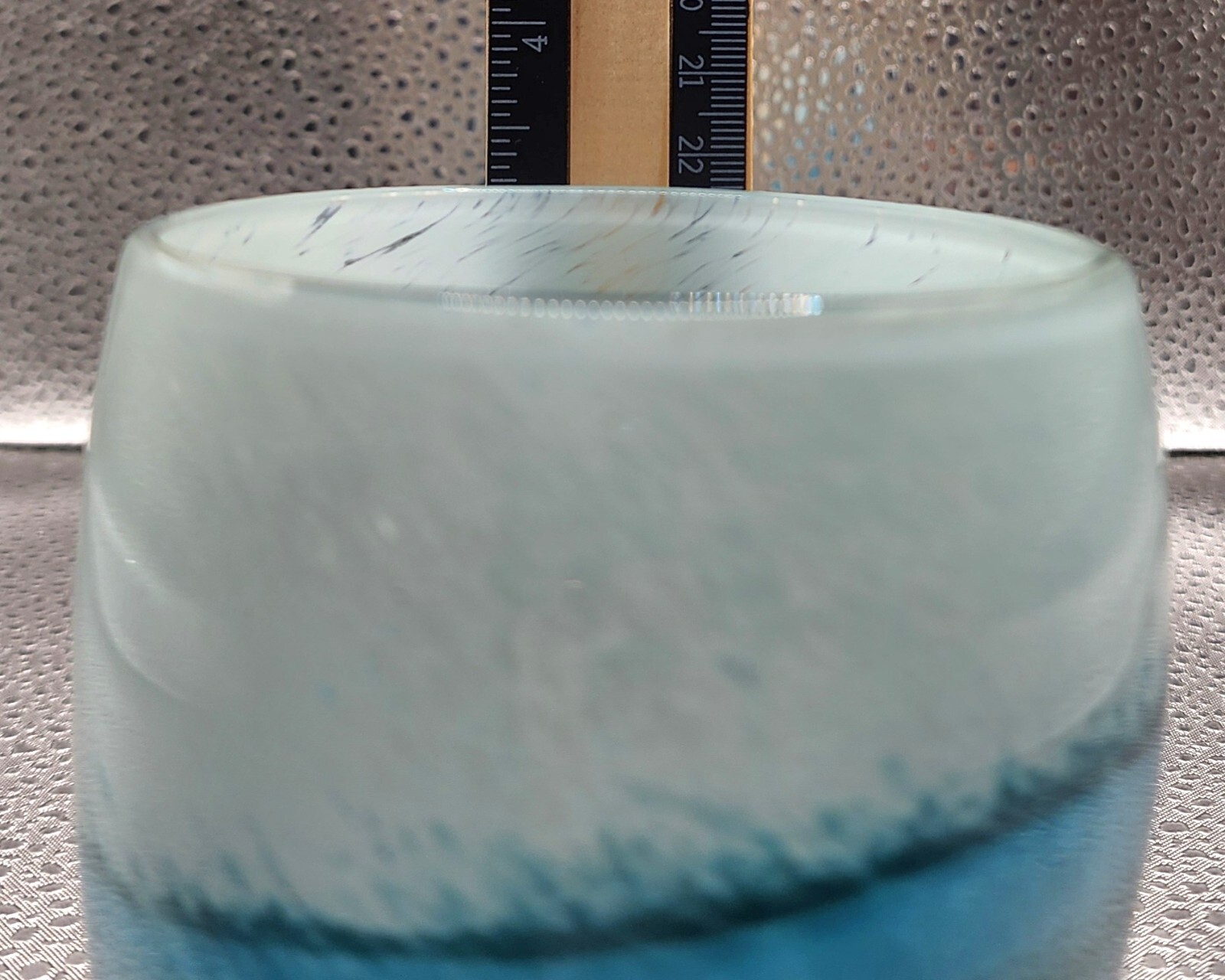 Handblown glass beach ocean inspired candle holder vessel dish planter bowl B338