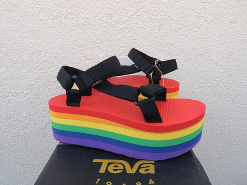 teva rainbow platform sandals