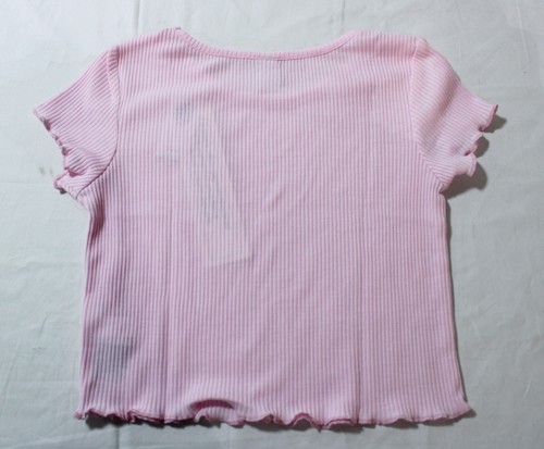 Old Navy Girls' Lettuce Trim Top and Shorts Pajama Set AC2 Pink Size XS (5) NWT - Picture 4 of 7