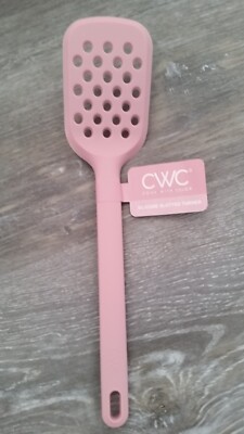 CWC Silicone Slotted Turner Spatula PINK Cook With Color Kitchen Utensil NEW
