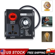 Electric Motor Variable Speed Controller - 120V~220V 15A 4000W AC Motor Speed US