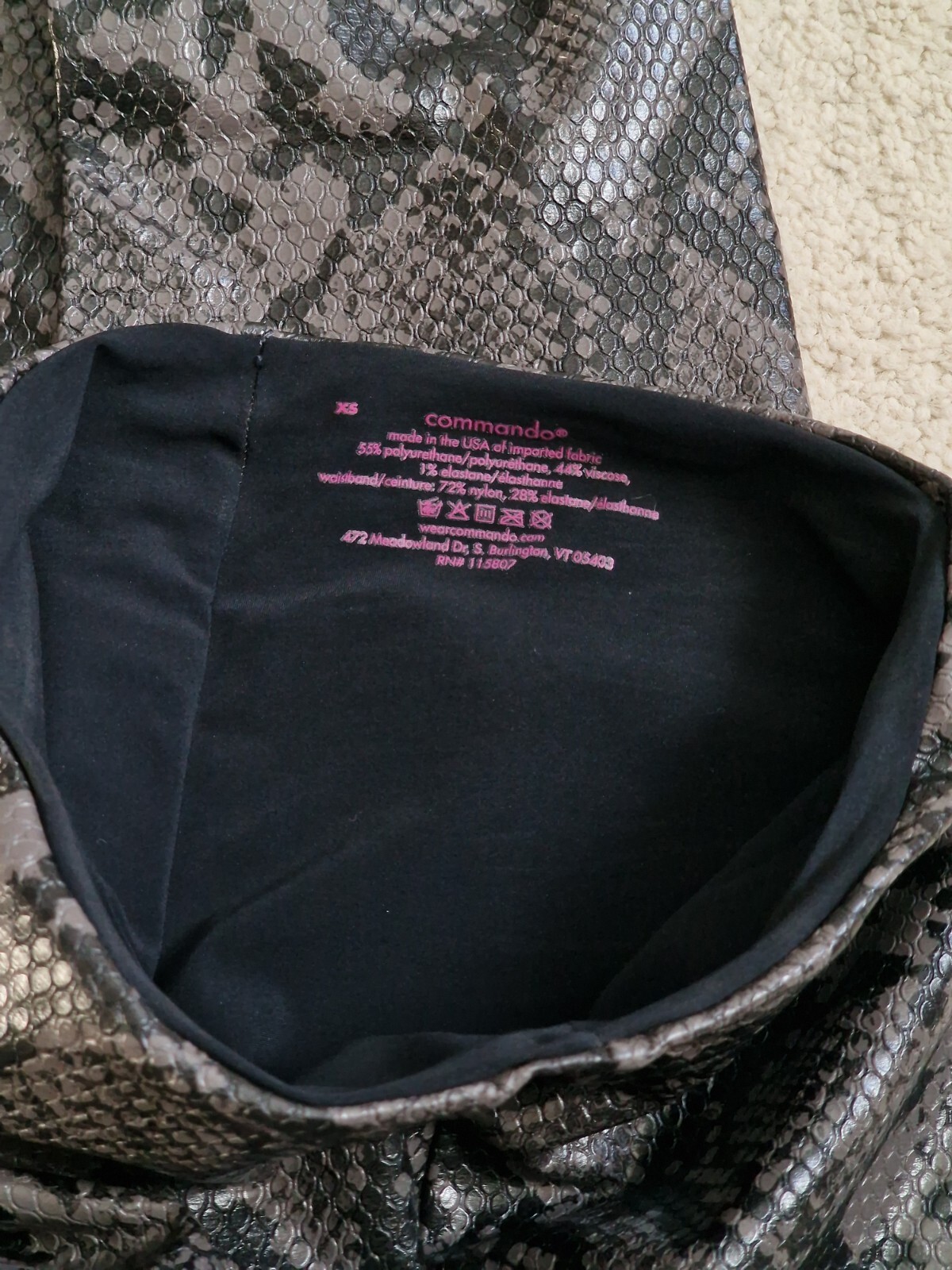 Commando • Faux Leather Leggings • Python Animal … - image 6