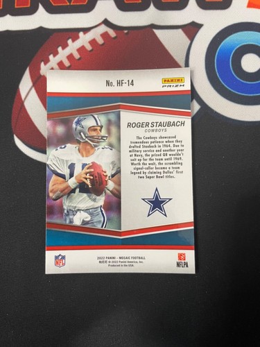 2022 Panini Mosaic Roger Staubach Silver Mosaic Holofame Dallas Cowboys #HF-14 - Picture 2 of 2