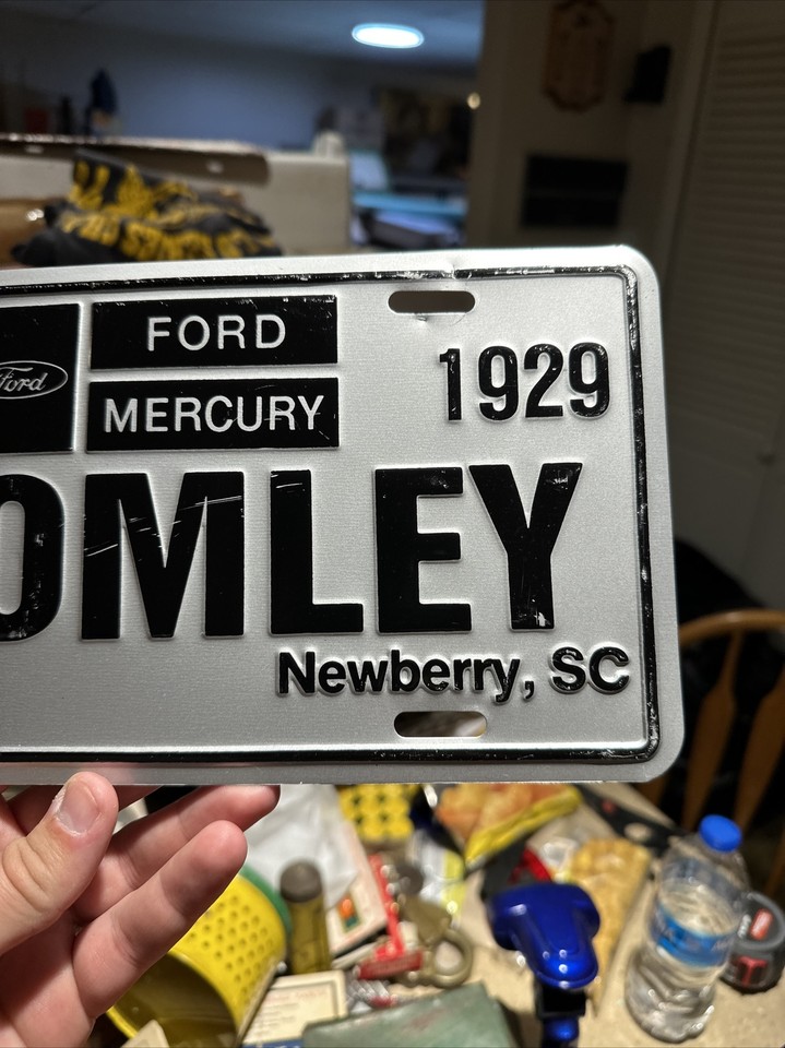 1980s Cromley Ford License Plate Ford Dealer License Plate Saluda South
