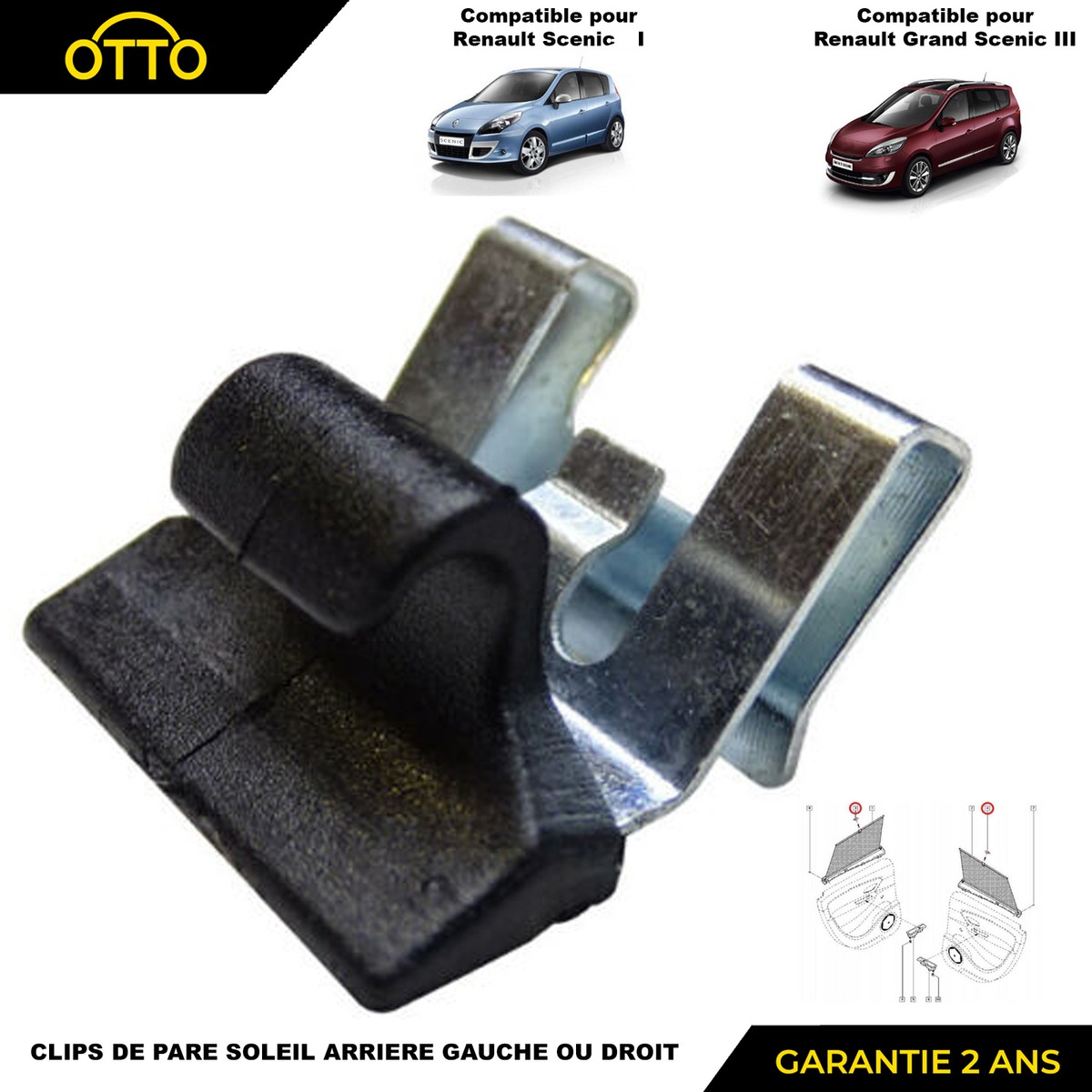 Renault Scenic II - Grand scenic II Vitre de fenêtre porte avant (4