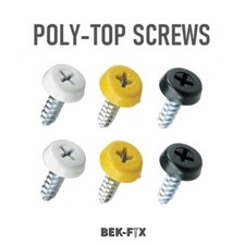 Number Plate Screws Fixing Kit Oversized Moulded Head Polytop Screws 10G 18mm