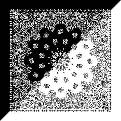 Bandana Unisex Carolina Creative – Stampa Paisley Arcobaleno, 22x22 Pollici, Cotone