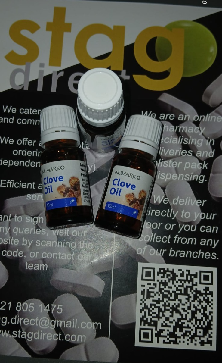 NUMARK Clove Oil - Relief of Toothaches - Dental & Oral Care 10 ml - 3 PACK