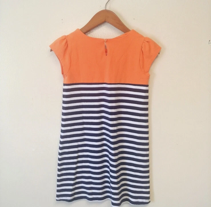 Vestido cómodo manga corta azul y naranja Gymboree Foto 3 de 3