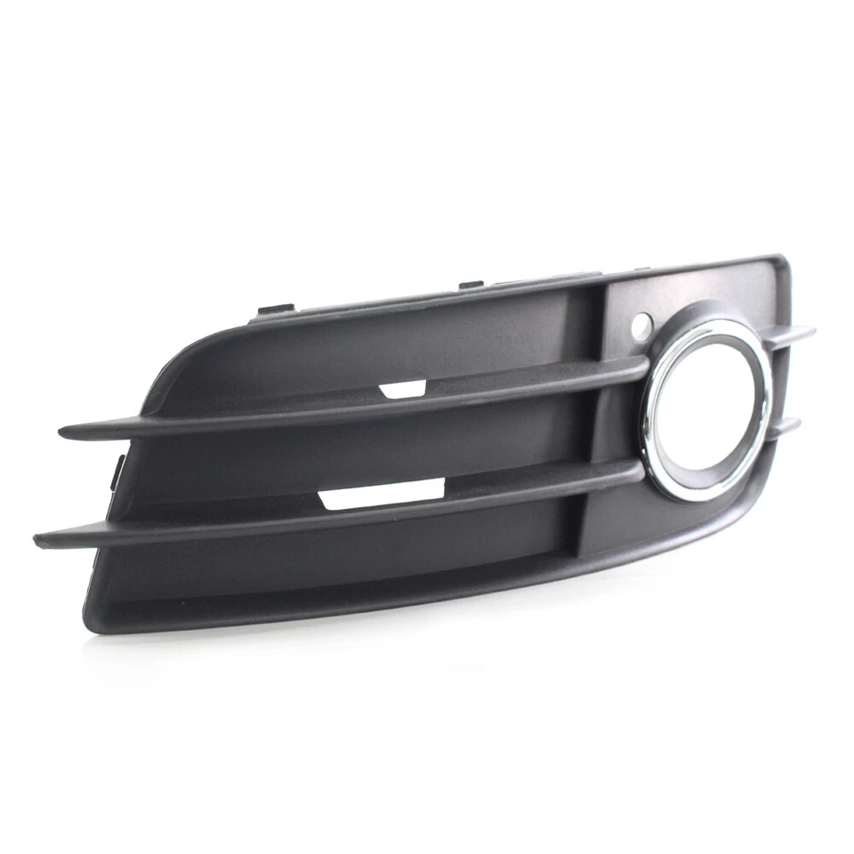 Front Fog Light Grille Cover Bezel w/Chrome Ring For Audi A4 S-LINE S4 2008-2012 - Image 4 of 4