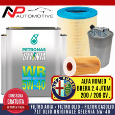 KIT TAGLIANDO ALFA BRERA 2.4 JTD JTDM 200 /209 CV 2006>+ 7L OLIO SELENIA WR 5W40