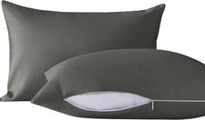 Toddler Pillows with Pillowcases Set, 4 Piece 13 X 18, Dark Grey