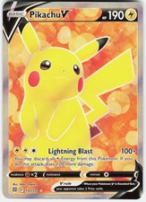 Pikachu V (Full Art) Holo Ultra Rare SWSH09: Brilliant Stars 157/172 NM on eBay