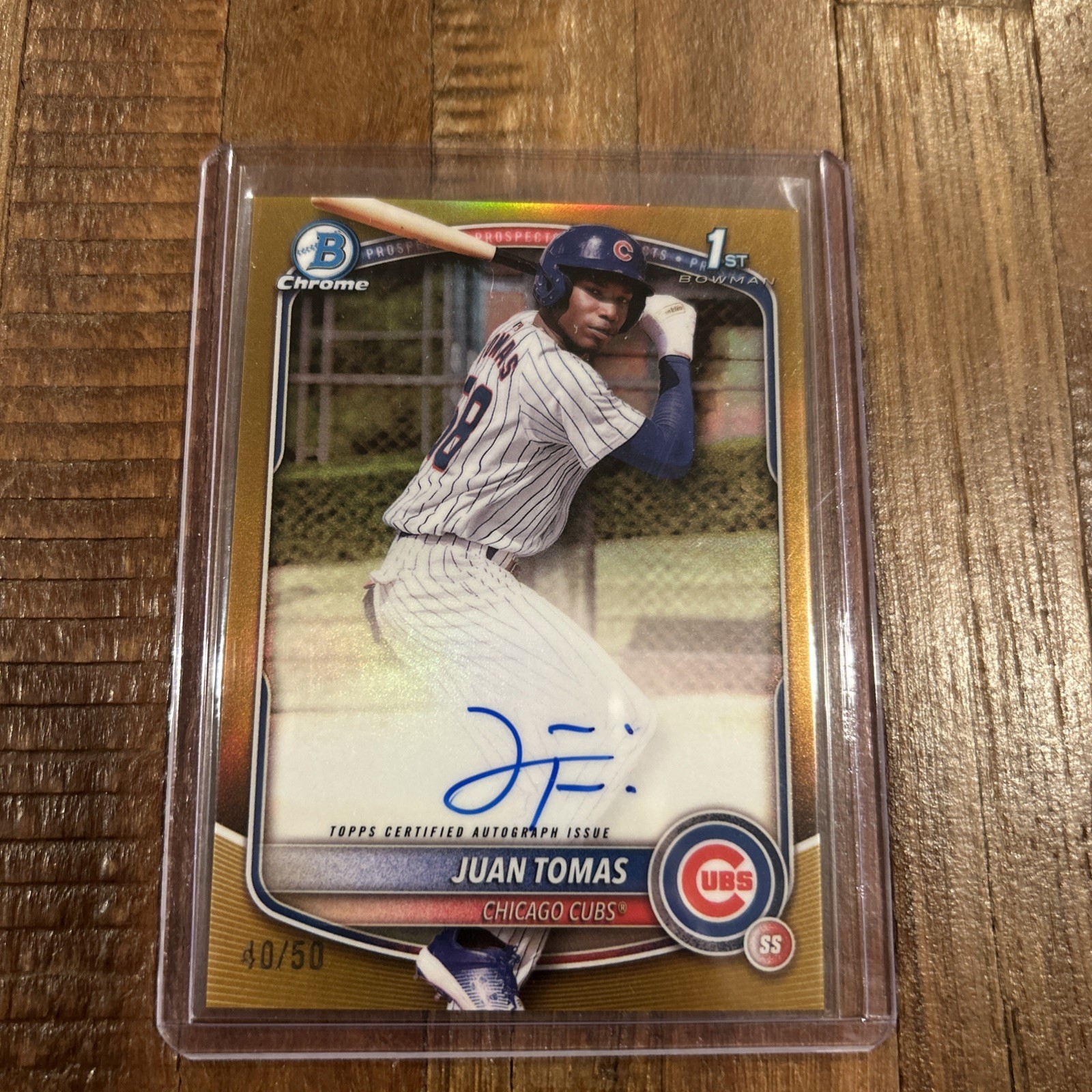 2025 Bowman Chrome 1st Prospects- Juan Tomas Gold Auto /50 #CPA-JT
