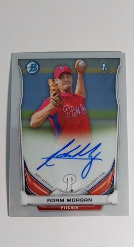 Adam Morgan [Chrome] #AM 2014 Bowman Prospect Autograph card