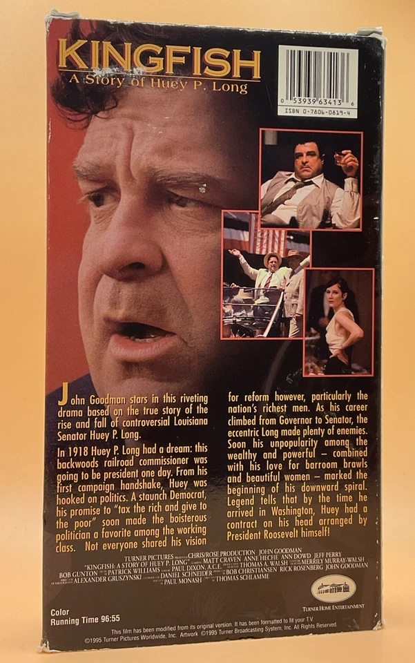 Kingfish: A Story of Huey P. Long VHS 1995 John Goodman **Buy 2 Get 1 Free** Foto 2 de 3