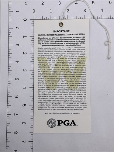 Boleto de pase Monday Grounds 2014 PGA Championship Rory McIlroy Grand Slam ganar - Imagen 2 de 2