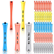 Hair Perm Rods Set 100 Pieces Plastic Non-slip Cold Wave Curlers Multi-size