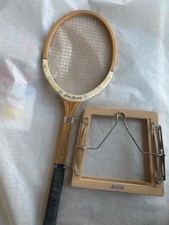Vintage Dunlop Maxply Fort Holz-Tennisschläger mit Holzspanner – Made in England