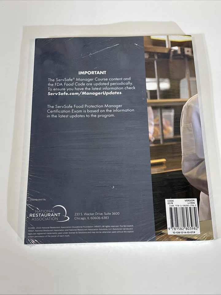 ServSafe Manager Textbook 7th Edition Revised includes 2022 FDA Food Code Update - Image 2 of 3