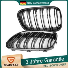 Kühlergrill für BMW 1er F20 11-14 Links Rechts Paar Doppelsteg DEN Glanz Schwarz