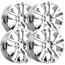 Set Of 4 Replica Tech Rt-15 24x10 6x5.5 28mm Chrome Wheels Rims 24 Inch