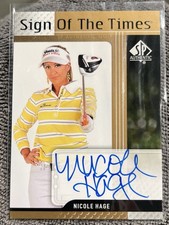 2012 Upper Deck SP Authentic - ST-NH Sign of the Times Nicole Hage Auto