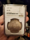 1897 Morgan Silver Dollar $1 NGC AU 58
