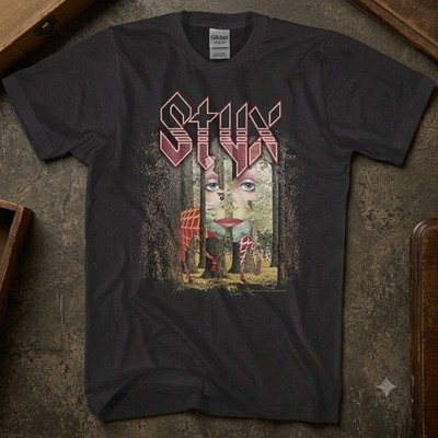 HOT!!! Styx Grand Illusion 1977 Mens T Shirt Classic Rock Tee Free Ship